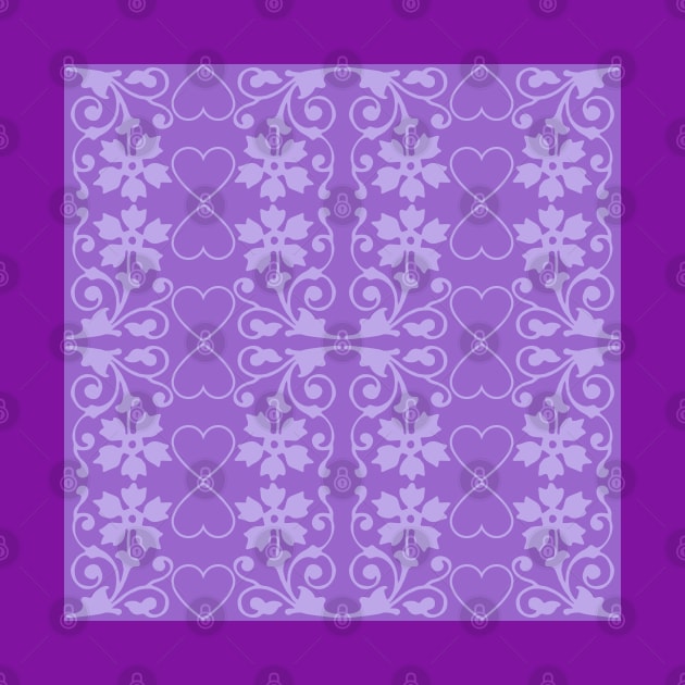 Violets Pattern in Amethyst Color Background by aybe7elf