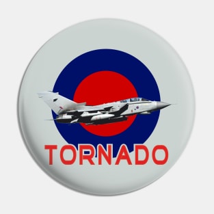 RAF Tornado in RAF Roundel in Grey Pin