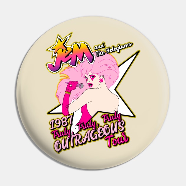 Jem Outrageous 1987 Pin by Black Red Store