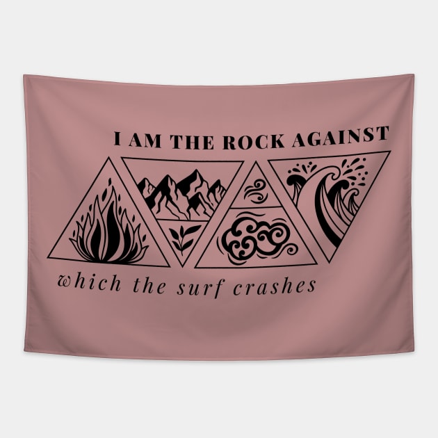 I Am The Rock Against Which The Surf Crashes - A Court of Silver Flames Sarah J. Maas SJM ACOTAR Book Lover Tapestry by JDVNart