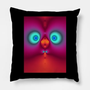 Cute fractal face one Pillow