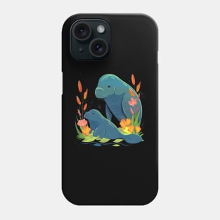 Manatees Fathers Day Phone Case