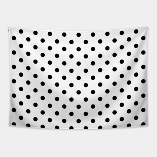 Black and White Polka Dots Pattern Tapestry