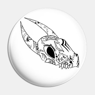 Dragon skull tattoo Pin