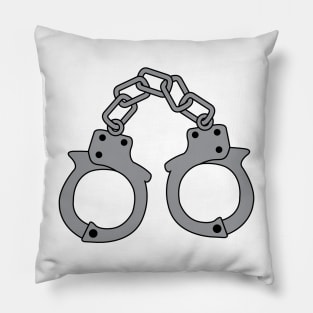 Police Officer Hand Cuffs Pillow