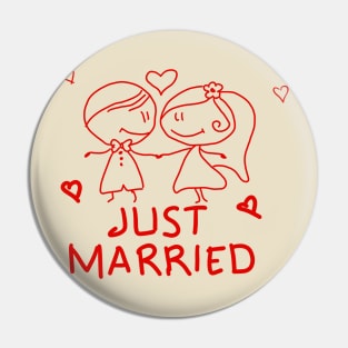 JUST MARRIED Pin