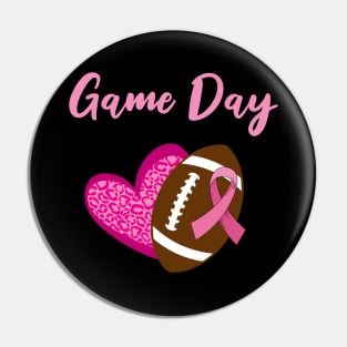 Football Game Day Breast Cancer Pin