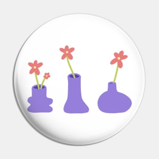 Minimal Flowers in Funky Vases Pin