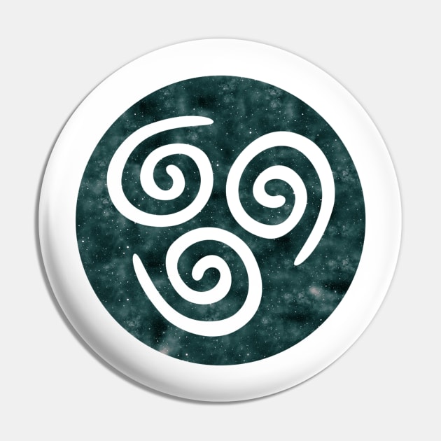 Avatar: The Last Airbender - Air Symbol (Galaxy Design) Pin by Kamurata