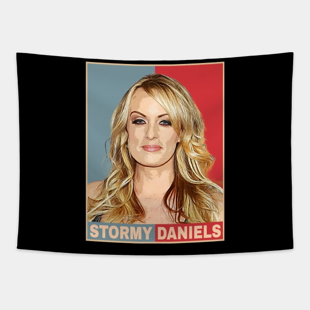 Stormy Daniels Retro Tapestry by Thermul Bidean