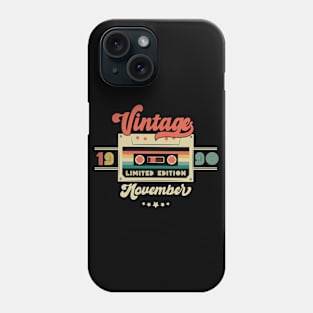 Vintage November 1990 Music Cassette - Limited Edition - 32 Years Old Birthday Gifts Phone Case