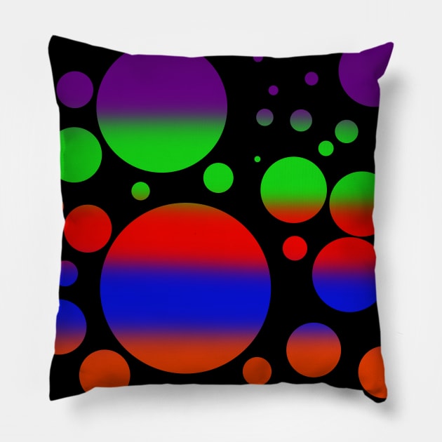 For the Love of Color 1 Pillow by Fun Funky Designs