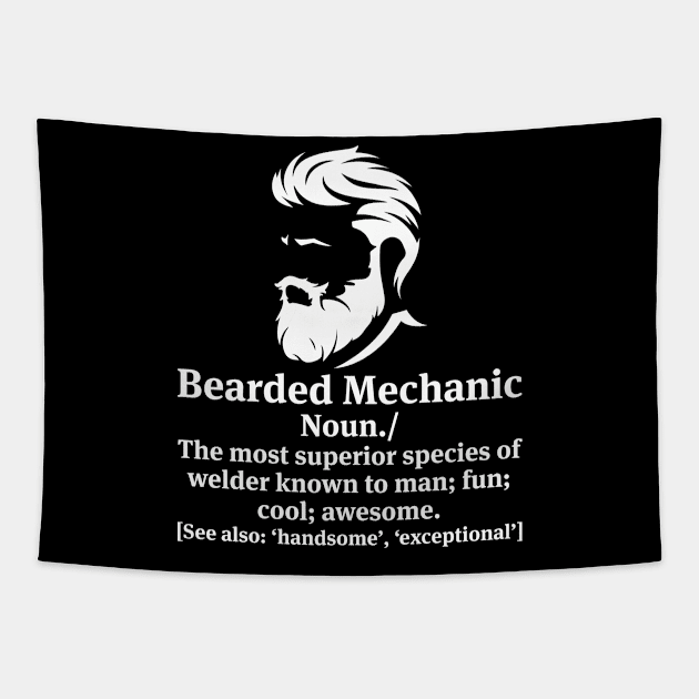 Bearded Mechanic   Mechanic T Shirt Tapestry by Murder By Text