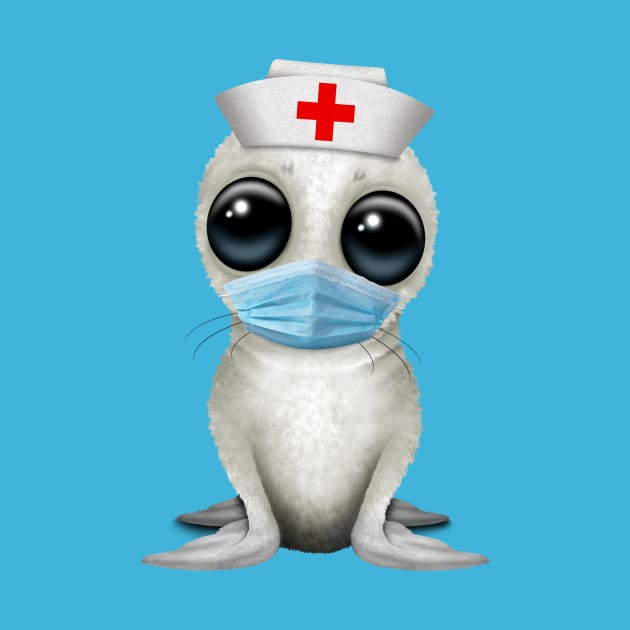 Cute Baby Harp Seal Nurse by jeffbartels