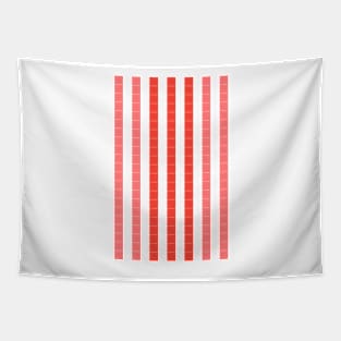 Red and Coral Stripes Tapestry