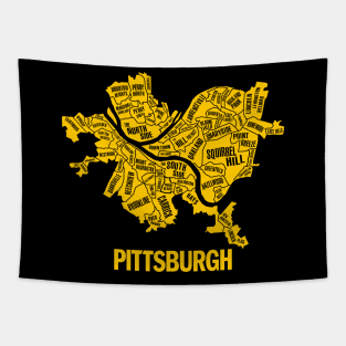 Pittsburgh Neighborhoods Map (Gold) Tapestry