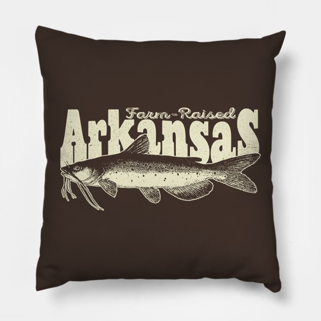 Farm-Raised Arkansas Catfish Pillow by rt-shirts