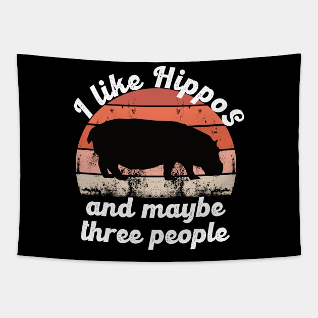 i like hippos and maybe three people Tapestry by hatem