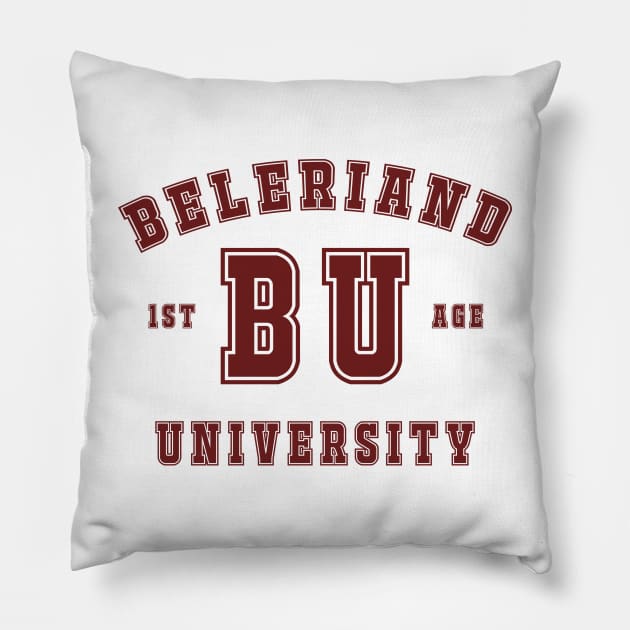 Beleriand University Pillow by silmarillionshirts