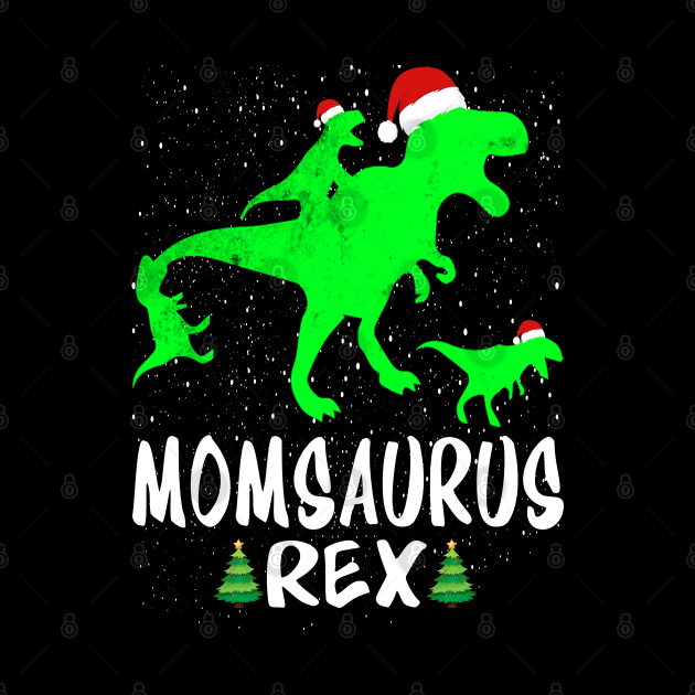 Mom T Rex Matching Family Christmas Dinosaur Shirt by intelus