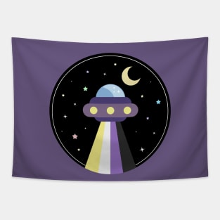 Kawaii Pride Non-Binary UFO Tapestry