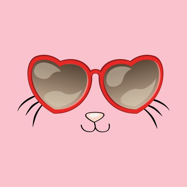 best gift for girls and cat lovers - cute cat with sunglasses by colorfull_wheel