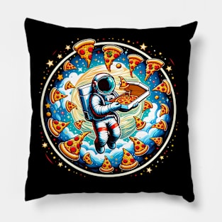 Astronaut in Space with Pizza, Love Eating Pillow