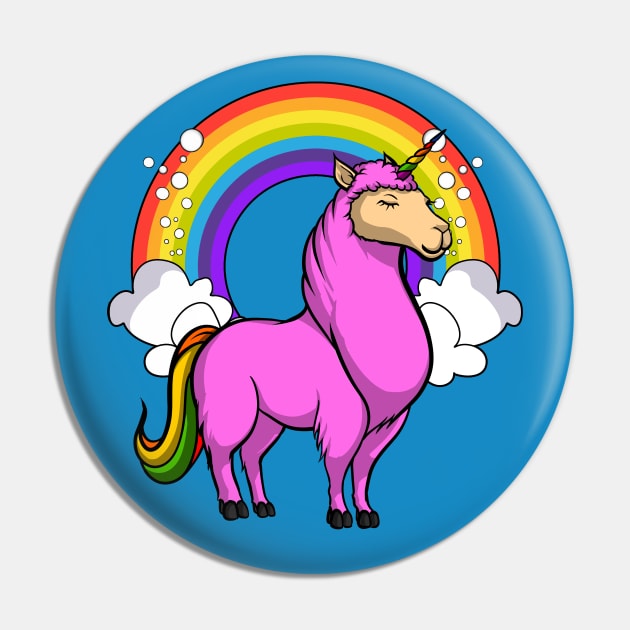 Llamacorn Unicorn Llama Pin by underheaven