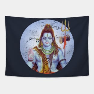 Lord Shiva from Hindu Mythology - Grunge Tapestry