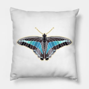 colorful natural butterfly Pillow