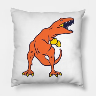 orange dinosaur boxer Pillow