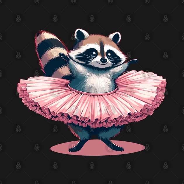 Cute Raccoon Ballet Dance Funny Ballet by KsuAnn