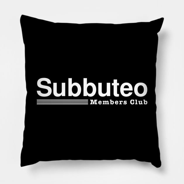 Subbuteo members club Pillow by hypokondriak