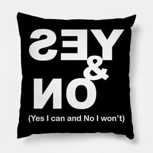 YES AND NO Pillow