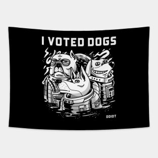 I Vote Dog Tapestry