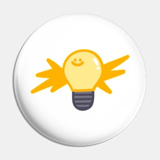 Happy Light Bulb Pin