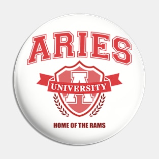 Aries University Zodiac Signs Pin