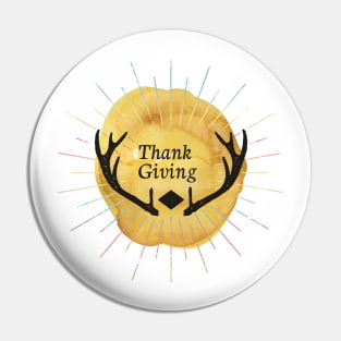 deer  Thankgiving tshirt Pin