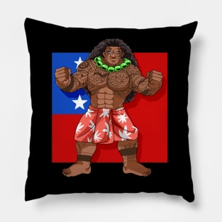 Samoan Pride Samoa Flag Polynesian War Dance Pillow