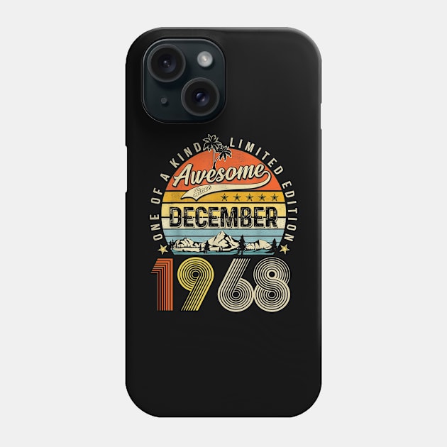 Awesome Since  December 1968 Vintage 55th Birthday Phone Case by PlumleelaurineArt