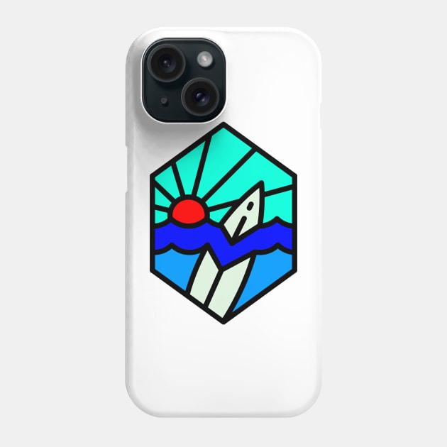 Sunset Surfing Phone Case by polkamdesign