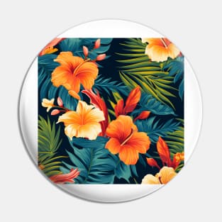 Tropical Flowers Pattern 6 Pin