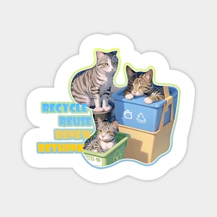 recycle reuse renew rethink Magnet