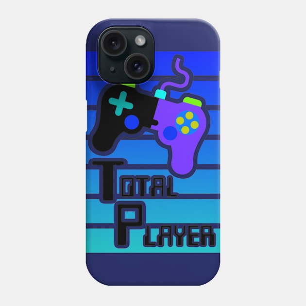 Blue Total Player Gamer Graphic Phone Case by AlondraHanley