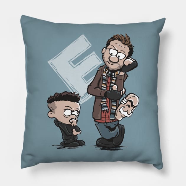 Elliot and Mr. Robbes Pillow by djkopet
