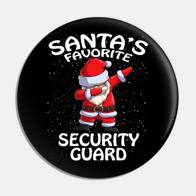 Santas Favorite Security Guard Christmas Pin by intelus