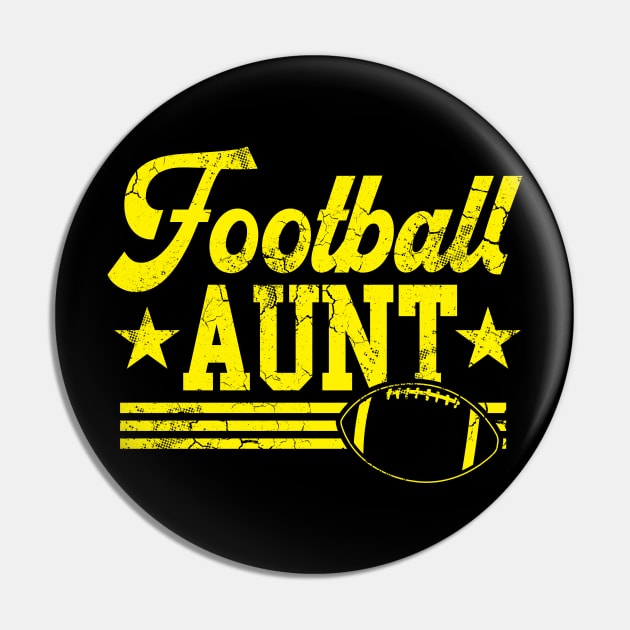 Football Aunt Sports Auntie Pin by E