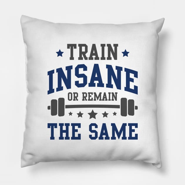 Train Insane Pillow by LuckyFoxDesigns