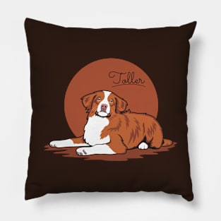 Toller Enjoying The Night Pillow