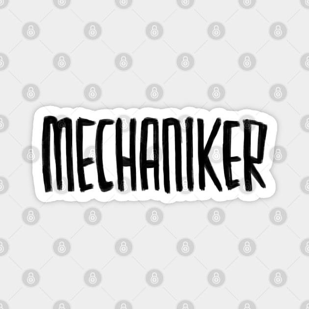 Mechanic, German, Mechaniker Magnet by badlydrawnbabe